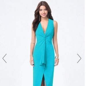 Slinky Twist Front Gown Bebe Medium NWT 😍